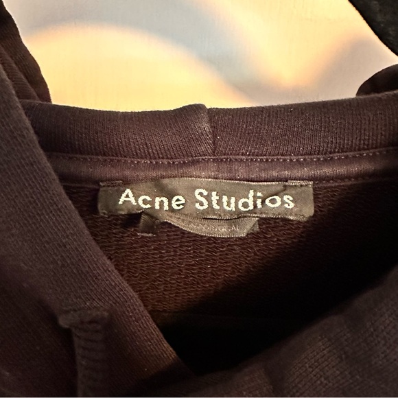 Acne Studios Black Face Hoodie Oversized Size Small - Picture 3 of 4